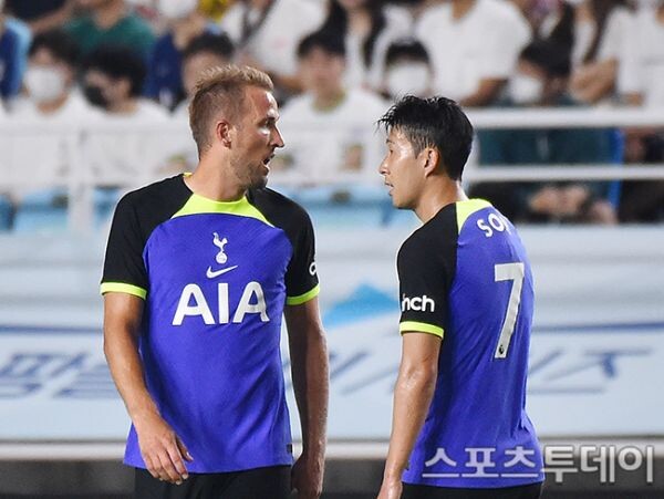 지난 프리시즌 투어의 해리 케인과 손흥민 / 사진=DB