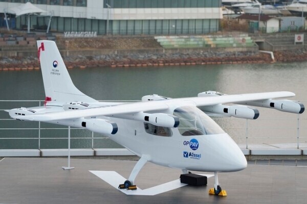 도심항공교통(UAM) 비행체 '자율비행 개인항공기OPPAV(Optionally Piloted Personal Air Vehicle)'를 공개했다. 사진=국토교통부