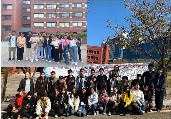 영어트랙 학생들과 관광경영과 학과 교수들 사진=장안대학교 관광경영과