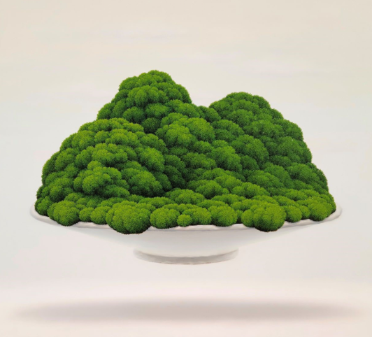 양종용, '그릇이끼(산)',  2023, Oil on canvas, 106x117cm  ⓒ갤러리 끼