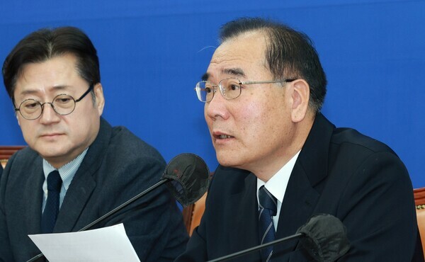 이개호 더불어민주당 정책위의장이 발언하는 모습이다. 사진 = 뉴시스