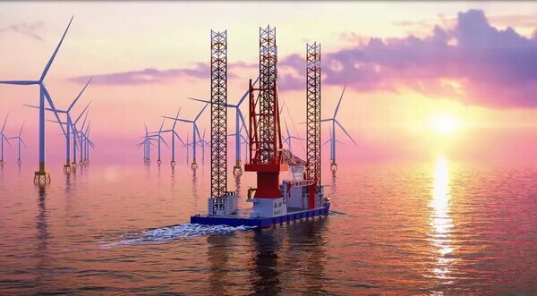 중국국영기업인 “CCCC Tianjin Dredging China”가 건조 중인 “강항핑5호” 조감도. 사진=대우건설