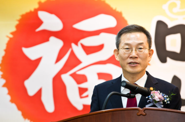 이종호 과학기술정보통신부 장관이 지난 19일 신년인사회에서 축사하고 있다. 사진=과기부