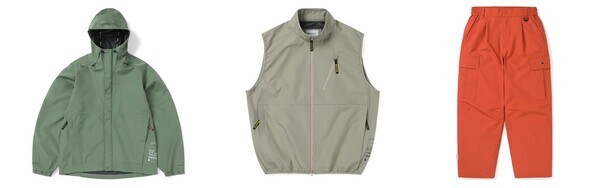 사진=고어텍스 윈드스타퍼 소재를 적용한 고어 X 디스이즈네버댓 ‘WINDSTOPPER® Active Tour Jacket’, ‘WINDSTOPPER® Active Tour Vest’, ‘WINDSTOPPER® Active Tour Pant’.