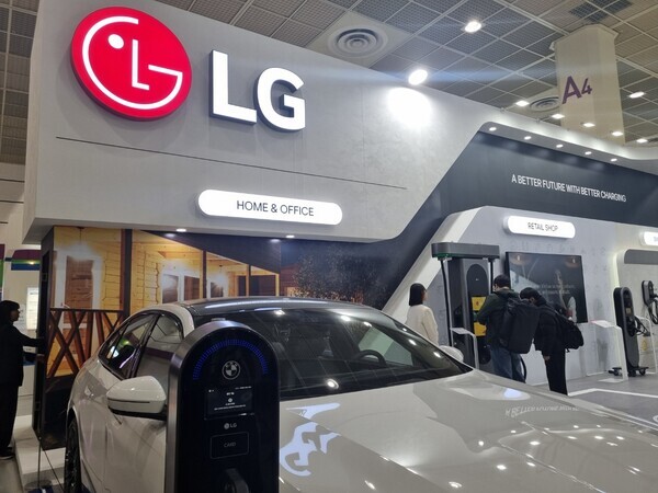 EV트렌드코리아 전시장에 마련된 LG전자 부스. 사진=소미연 기자